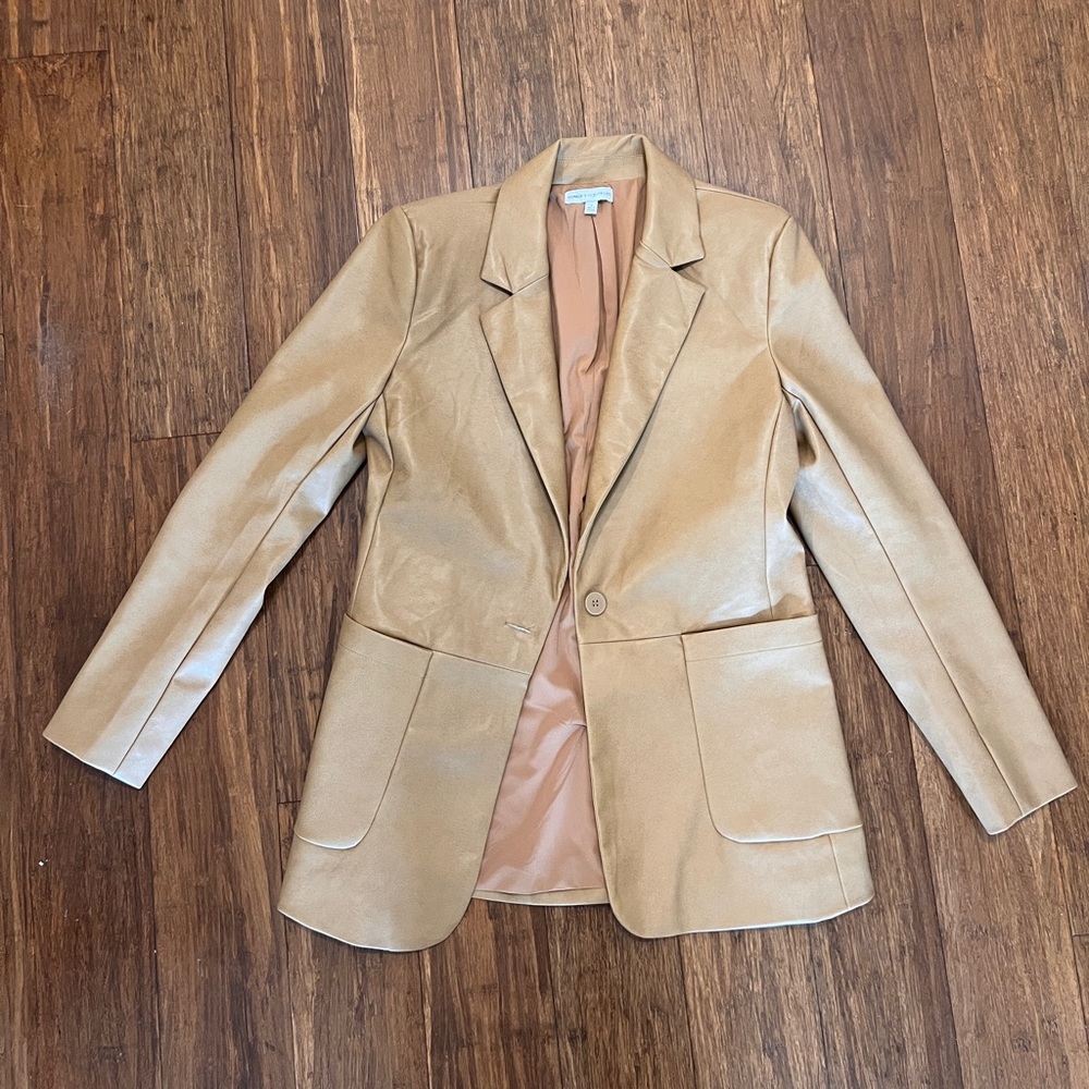 Express faux leather blazer, never worn.